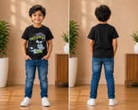 "अशक्य खोडकर" Marathi Caption Kids T-Shirt | 100% Cotton Bio Wash | Funny Printed Round Neck Half Sleeve T-Shirt for Boys & Girls