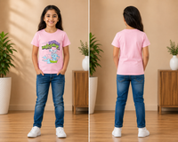 "अशक्य खोडकर" Marathi Caption Kids T-Shirt | 100% Cotton Bio Wash | Funny Printed Round Neck Half Sleeve T-Shirt for Boys & Girls
