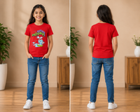 "अशक्य खोडकर" Marathi Caption Kids T-Shirt | 100% Cotton Bio Wash | Funny Printed Round Neck Half Sleeve T-Shirt for Boys & Girls