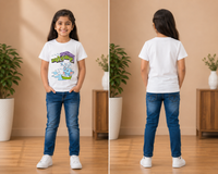 "अशक्य खोडकर" Marathi Caption Kids T-Shirt | 100% Cotton Bio Wash | Funny Printed Round Neck Half Sleeve T-Shirt for Boys & Girls