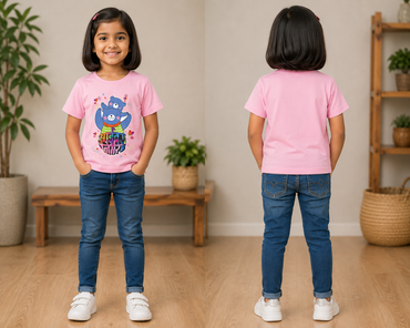 आईवर निर्भर | Marathi Caption Kids T-Shirt | 100% Cotton Bio Wash | Soft & Comfortable