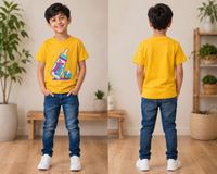 आईवर निर्भर | Marathi Caption Kids T-Shirt | 100% Cotton Bio Wash | Soft & Comfortable